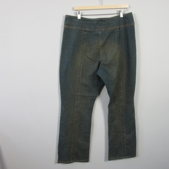 Route 66 Stretch Fit Jeans Women 18W Blue Low Rise Y2K Brat Bootcut Mall Rat 650 - Picture 2 of 13